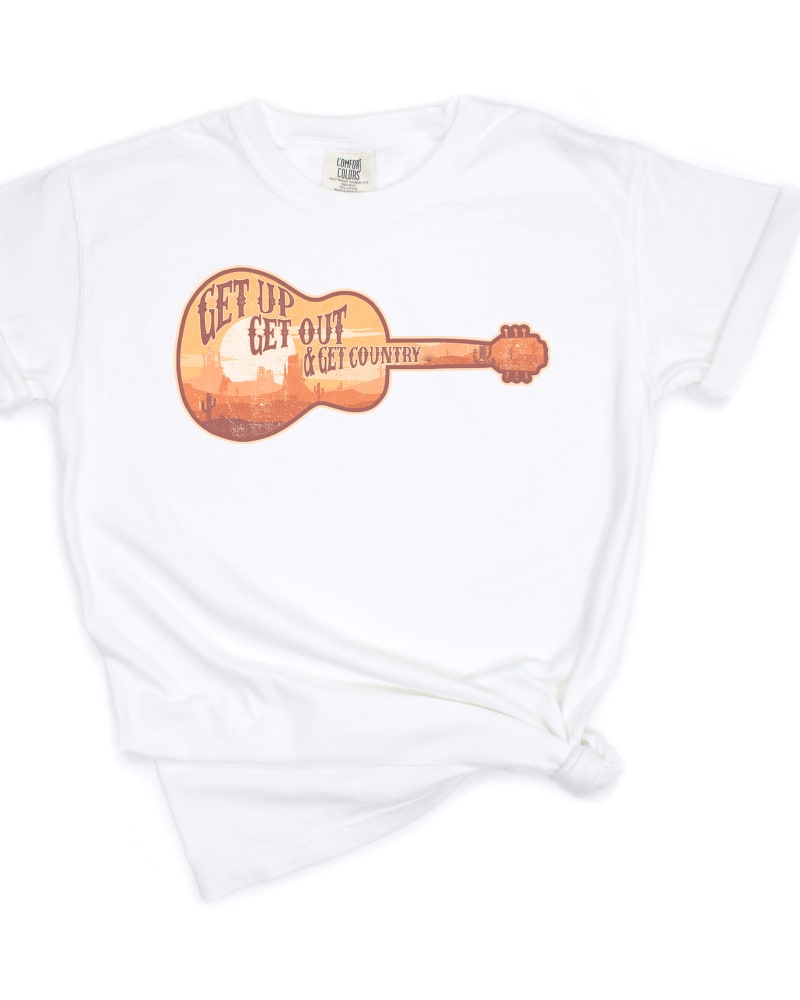 Front of a size L Get Up Get Out Get Country Garment Dyed Tee in White by Simply Sage Market. | dia_product_style_image_id:299201